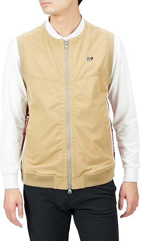 Amazon | [マスターバニー] メンズ 防風 ジップベスト (2Way